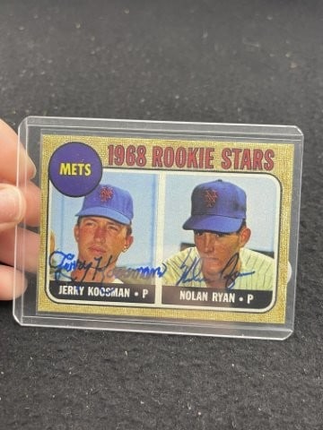 Jerry Koosman & Nolan Ryan Hand Signed Authentic Autograph: KEY WORDS: INDIAN ARTIFACT ARTIFACTS ARROWHEAD ARROWHEADS NATIVE AMERICAN MISSISSIPPIAN QUAPAW CADDO POTTERY COINS MORGAN DOLLAR PEACE DOLLAR SILVER COINS. All coins have been Sigma tested for