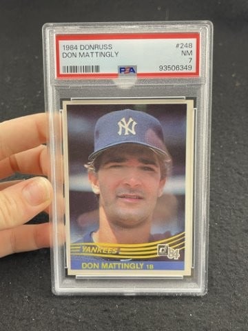 1984 Donruss Don Mattingly Baseball Card: KEY WORDS: INDIAN ARTIFACT ARTIFACTS ARROWHEAD ARROWHEADS NATIVE AMERICAN MISSISSIPPIAN QUAPAW CADDO POTTERY COINS MORGAN DOLLAR PEACE DOLLAR SILVER COINS. All coins have been Sigma tested for