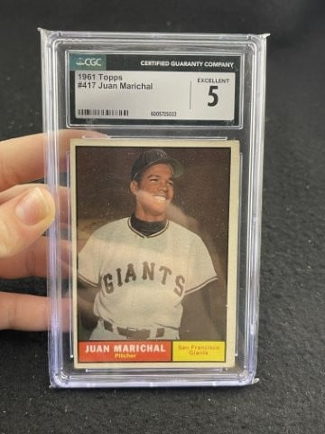 1961 Topps Juan Marichal Baseball Card: KEY WORDS: INDIAN ARTIFACT ARTIFACTS ARROWHEAD ARROWHEADS NATIVE AMERICAN MISSISSIPPIAN QUAPAW CADDO POTTERY COINS MORGAN DOLLAR PEACE DOLLAR SILVER COINS. All coins have been Sigma tested for