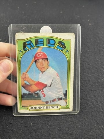 1972 Topps Johnny Bench Baseball Card: KEY WORDS: INDIAN ARTIFACT ARTIFACTS ARROWHEAD ARROWHEADS NATIVE AMERICAN MISSISSIPPIAN QUAPAW CADDO POTTERY COINS MORGAN DOLLAR PEACE DOLLAR SILVER COINS. All coins have been Sigma tested for authent