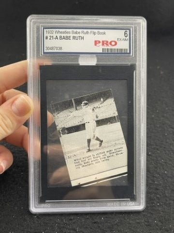 1932 Wheaties Babe Ruth Flip Book Baseball Card: KEY WORDS: INDIAN ARTIFACT ARTIFACTS ARROWHEAD ARROWHEADS NATIVE AMERICAN MISSISSIPPIAN QUAPAW CADDO POTTERY COINS MORGAN DOLLAR PEACE DOLLAR SILVER COINS. All coins have been Sigma tested for