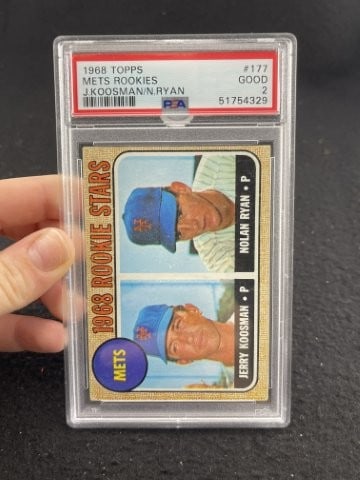 1968 Topps Nolan Ryan & Jerry Koosman Baseball Card (1 of 2)