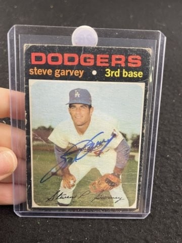 Steve Garvey Hand Signed Authentic Autograph: KEY WORDS: INDIAN ARTIFACT ARTIFACTS ARROWHEAD ARROWHEADS NATIVE AMERICAN MISSISSIPPIAN QUAPAW CADDO POTTERY COINS MORGAN DOLLAR PEACE DOLLAR SILVER COINS. All coins have been Sigma tested for