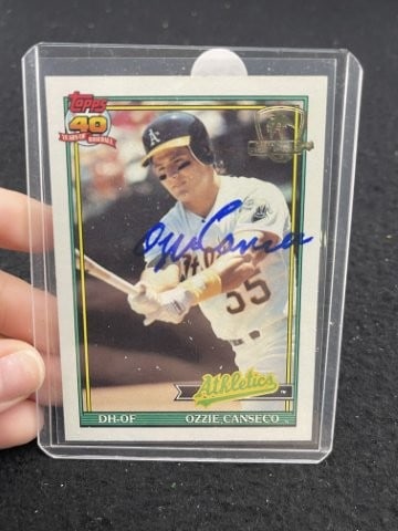 Ozzie Canseco Hand Signed Authentic Autograph: KEY WORDS: INDIAN ARTIFACT ARTIFACTS ARROWHEAD ARROWHEADS NATIVE AMERICAN MISSISSIPPIAN QUAPAW CADDO POTTERY COINS MORGAN DOLLAR PEACE DOLLAR SILVER COINS. All coins have been Sigma tested for authent