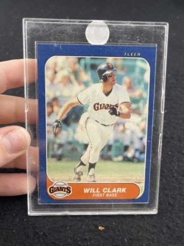 1986 Fleer Will Clark Baseball Card (1 of 2)