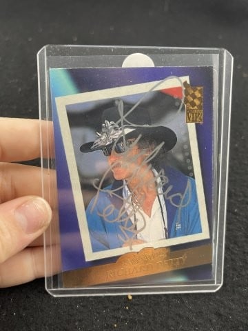 Richard Petty Hand Signed Authentic Autograph: KEY WORDS: INDIAN ARTIFACT ARTIFACTS ARROWHEAD ARROWHEADS NATIVE AMERICAN MISSISSIPPIAN QUAPAW CADDO POTTERY COINS MORGAN DOLLAR PEACE DOLLAR SILVER COINS. All coins have been Sigma tested for authent