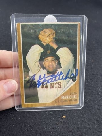 Juan Marichal Hand Signed Authentic Autograph: KEY WORDS: INDIAN ARTIFACT ARTIFACTS ARROWHEAD ARROWHEADS NATIVE AMERICAN MISSISSIPPIAN QUAPAW CADDO POTTERY COINS MORGAN DOLLAR PEACE DOLLAR SILVER COINS. All coins have been Sigma tested for authent