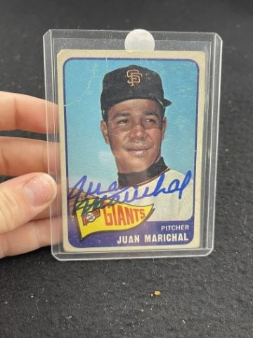 Juan Marichal Hand Signed Authentic Autograph: KEY WORDS: INDIAN ARTIFACT ARTIFACTS ARROWHEAD ARROWHEADS NATIVE AMERICAN MISSISSIPPIAN QUAPAW CADDO POTTERY COINS MORGAN DOLLAR PEACE DOLLAR SILVER COINS. All coins have been Sigma tested for