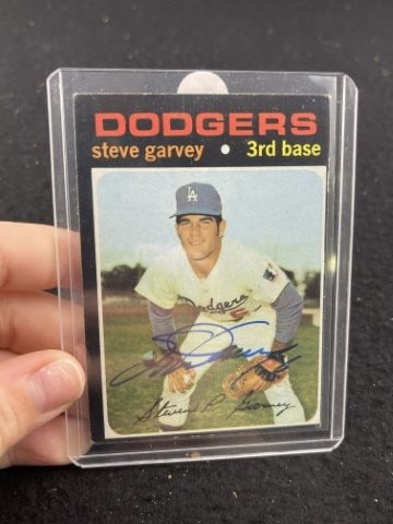 Steve Garvey Hand Signed Authentic Autograph: KEY WORDS: INDIAN ARTIFACT ARTIFACTS ARROWHEAD ARROWHEADS NATIVE AMERICAN MISSISSIPPIAN QUAPAW CADDO POTTERY COINS MORGAN DOLLAR PEACE DOLLAR SILVER COINS. All coins have been Sigma tested for authent