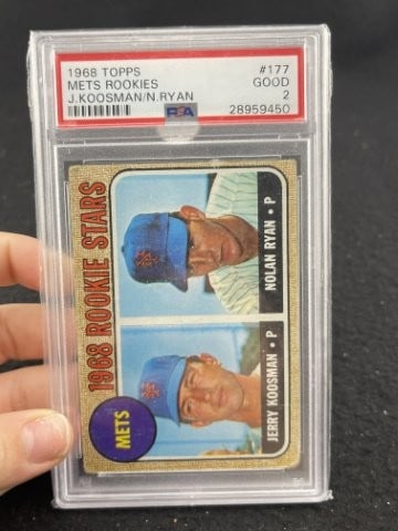 1968 Topps Nolan Ryan & Jerry Koosman Baseball Card: KEY WORDS: INDIAN ARTIFACT ARTIFACTS ARROWHEAD ARROWHEADS NATIVE AMERICAN MISSISSIPPIAN QUAPAW CADDO POTTERY COINS MORGAN DOLLAR PEACE DOLLAR SILVER COINS. All coins have been Sigma tested for authent