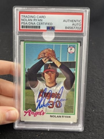 Nolan Ryan Hand Signed Authentic Autograph: KEY WORDS: INDIAN ARTIFACT ARTIFACTS ARROWHEAD ARROWHEADS NATIVE AMERICAN MISSISSIPPIAN QUAPAW CADDO POTTERY COINS MORGAN DOLLAR PEACE DOLLAR SILVER COINS. All coins have been Sigma tested for authent