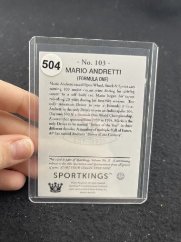 Mario Andretti Hand Signed Authentic Autograph - 2