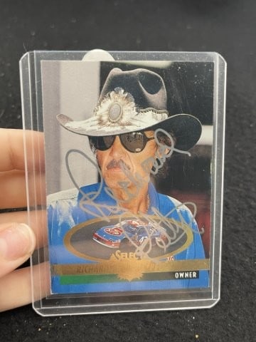 Richard Petty Hand Signed Authentic Autograph: KEY WORDS: INDIAN ARTIFACT ARTIFACTS ARROWHEAD ARROWHEADS NATIVE AMERICAN MISSISSIPPIAN QUAPAW CADDO POTTERY COINS MORGAN DOLLAR PEACE DOLLAR SILVER COINS. All coins have been Sigma tested for