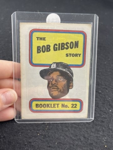 Bob Gibson Story Booklet Baseball Card: KEY WORDS: INDIAN ARTIFACT ARTIFACTS ARROWHEAD ARROWHEADS NATIVE AMERICAN MISSISSIPPIAN QUAPAW CADDO POTTERY COINS MORGAN DOLLAR PEACE DOLLAR SILVER COINS. All coins have been Sigma tested for authent