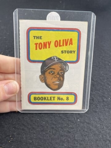 Tony Oliva Story Booklet Baseball Card: KEY WORDS: INDIAN ARTIFACT ARTIFACTS ARROWHEAD ARROWHEADS NATIVE AMERICAN MISSISSIPPIAN QUAPAW CADDO POTTERY COINS MORGAN DOLLAR PEACE DOLLAR SILVER COINS. All coins have been Sigma tested for