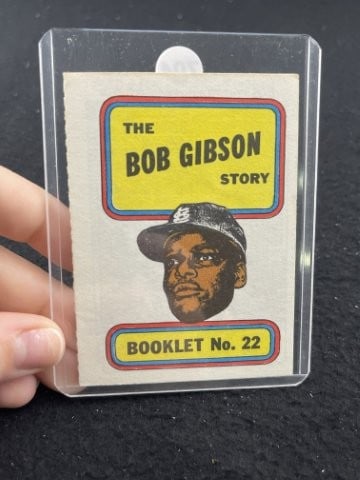 Bob Gibson Story Booklet Baseball Card: KEY WORDS: INDIAN ARTIFACT ARTIFACTS ARROWHEAD ARROWHEADS NATIVE AMERICAN MISSISSIPPIAN QUAPAW CADDO POTTERY COINS MORGAN DOLLAR PEACE DOLLAR SILVER COINS. All coins have been Sigma tested for authent