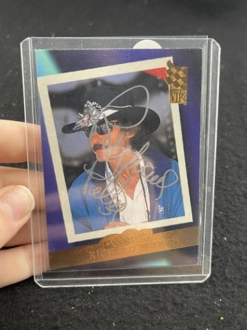 Richard Petty Hand Signed Authentic Autograph: KEY WORDS: INDIAN ARTIFACT ARTIFACTS ARROWHEAD ARROWHEADS NATIVE AMERICAN MISSISSIPPIAN QUAPAW CADDO POTTERY COINS MORGAN DOLLAR PEACE DOLLAR SILVER COINS. All coins have been Sigma tested for authent