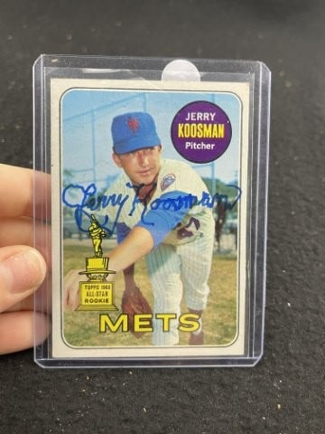 Jerry Koosman Hand Signed Authentic Autograph: KEY WORDS: INDIAN ARTIFACT ARTIFACTS ARROWHEAD ARROWHEADS NATIVE AMERICAN MISSISSIPPIAN QUAPAW CADDO POTTERY COINS MORGAN DOLLAR PEACE DOLLAR SILVER COINS. All coins have been Sigma tested for authent