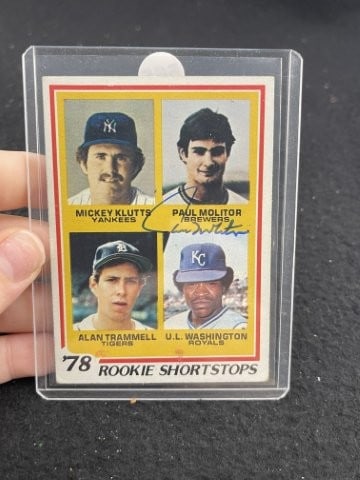 Paul Molitor Hand Signed Authentic Autograph: KEY WORDS: INDIAN ARTIFACT ARTIFACTS ARROWHEAD ARROWHEADS NATIVE AMERICAN MISSISSIPPIAN QUAPAW CADDO POTTERY COINS MORGAN DOLLAR PEACE DOLLAR SILVER COINS. All coins have been Sigma tested for