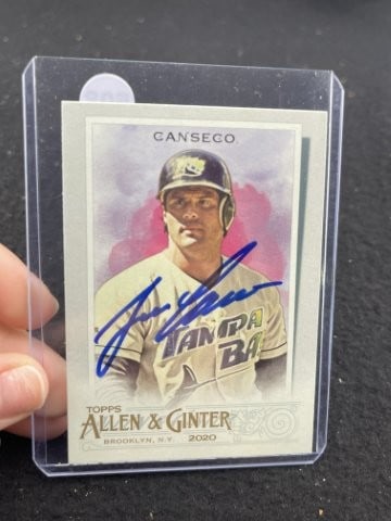 Jose Canseco Hand Signed Authentic Autograph: KEY WORDS: INDIAN ARTIFACT ARTIFACTS ARROWHEAD ARROWHEADS NATIVE AMERICAN MISSISSIPPIAN QUAPAW CADDO POTTERY COINS MORGAN DOLLAR PEACE DOLLAR SILVER COINS. All coins have been Sigma tested for