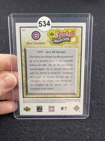 Ryne Sandberg Hand Signed Authentic Autograph - 2