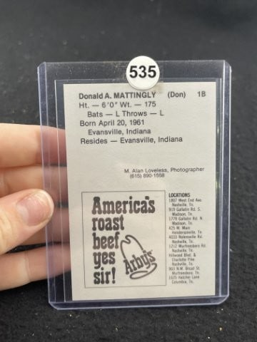 Don Mattingly Baseball Card - 2