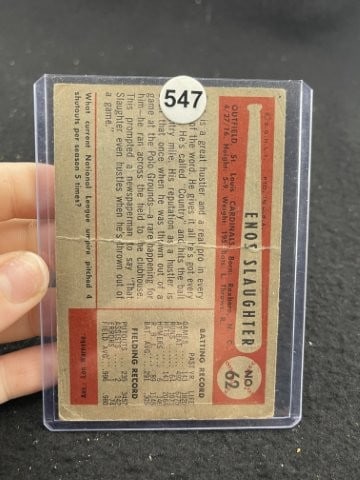 Enos Slaughter Baseball Card - 2