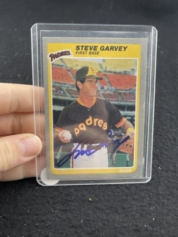 Steve Garvey Hand Signed Authentic Autograph: KEY WORDS: INDIAN ARTIFACT ARTIFACTS ARROWHEAD ARROWHEADS NATIVE AMERICAN MISSISSIPPIAN QUAPAW CADDO POTTERY COINS MORGAN DOLLAR PEACE DOLLAR SILVER COINS. All coins have been Sigma tested for authent