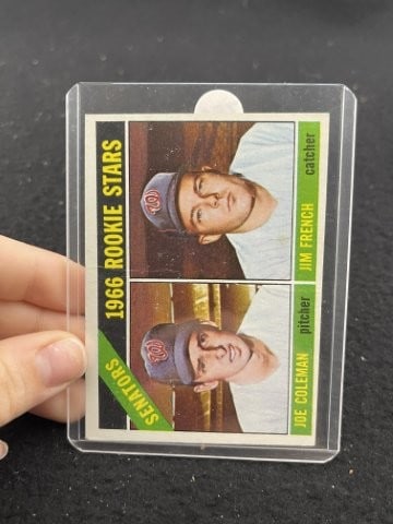 1966 Topps Joe Coleman Baseball Card: KEY WORDS: INDIAN ARTIFACT ARTIFACTS ARROWHEAD ARROWHEADS NATIVE AMERICAN MISSISSIPPIAN QUAPAW CADDO POTTERY COINS MORGAN DOLLAR PEACE DOLLAR SILVER COINS. All coins have been Sigma tested for authent