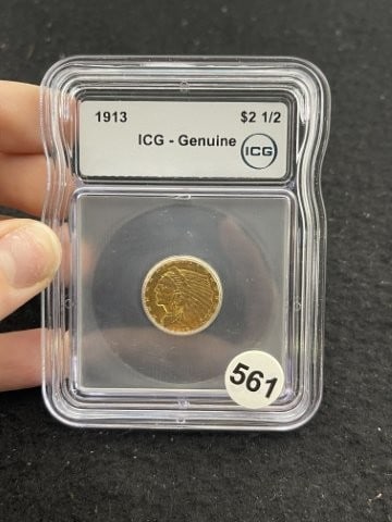 1913 IGC - Genuine 2 & 1/2 Dollar Gold Coin (1 of 2)