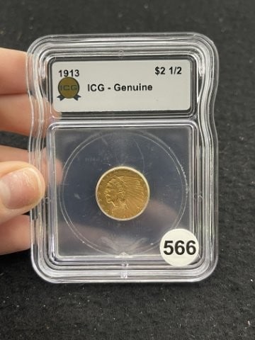 1913 IGC - Genuine 2 & 1/2 Dollar Gold Coin (1 of 2)