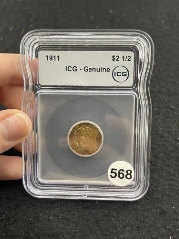 1911 IGC - Genuine 2 & 1/2 Dollar Gold Coin (1 of 2)
