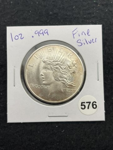 1 Ounce .999 Fine Silver Coin: KEY WORDS: INDIAN ARTIFACT ARTIFACTS ARROWHEAD ARROWHEADS NATIVE AMERICAN MISSISSIPPIAN QUAPAW CADDO POTTERY COINS MORGAN DOLLAR PEACE DOLLAR SILVER COINS. All coins have been Sigma tested for authent