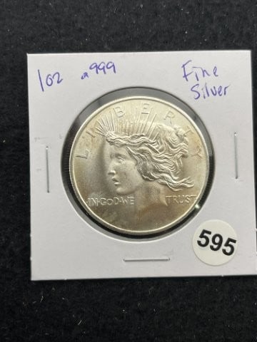 1 Ounce .999 Fine Silver Coin: KEY WORDS: INDIAN ARTIFACT ARTIFACTS ARROWHEAD ARROWHEADS NATIVE AMERICAN MISSISSIPPIAN QUAPAW CADDO POTTERY COINS MORGAN DOLLAR PEACE DOLLAR SILVER COINS. All coins have been Sigma tested for authent