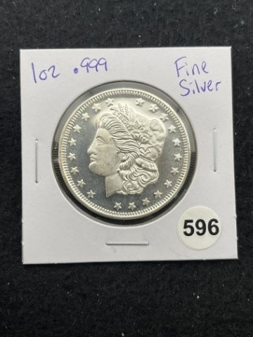 1 Ounce .999 Fine Silver Coin: KEY WORDS: INDIAN ARTIFACT ARTIFACTS ARROWHEAD ARROWHEADS NATIVE AMERICAN MISSISSIPPIAN QUAPAW CADDO POTTERY COINS MORGAN DOLLAR PEACE DOLLAR SILVER COINS. All coins have been Sigma tested for authent