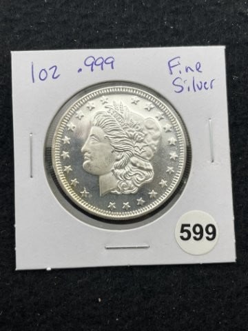 1 Ounce .999 Fine Silver Coin: KEY WORDS: INDIAN ARTIFACT ARTIFACTS ARROWHEAD ARROWHEADS NATIVE AMERICAN MISSISSIPPIAN QUAPAW CADDO POTTERY COINS MORGAN DOLLAR PEACE DOLLAR SILVER COINS. All coins have been Sigma tested for authent
