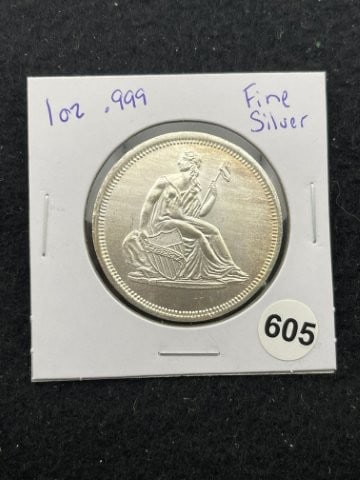 1 Ounce .999 Fine Silver Coin: KEY WORDS: INDIAN ARTIFACT ARTIFACTS ARROWHEAD ARROWHEADS NATIVE AMERICAN MISSISSIPPIAN QUAPAW CADDO POTTERY COINS MORGAN DOLLAR PEACE DOLLAR SILVER COINS. All coins have been Sigma tested for authent