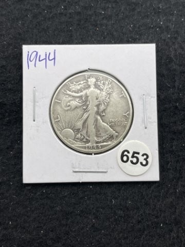 1944 Walking Liberty Half Dollar Silver Coin (1 of 2)