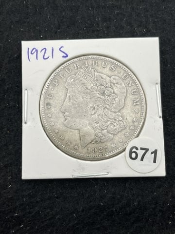 1921 S Morgan Silver Dollar Coin: KEY WORDS: INDIAN ARTIFACT ARTIFACTS ARROWHEAD ARROWHEADS NATIVE AMERICAN MISSISSIPPIAN QUAPAW CADDO POTTERY COINS MORGAN DOLLAR PEACE DOLLAR SILVER COINS. All coins have been Sigma tested for