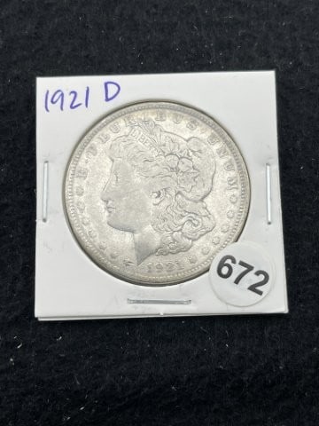 1921 D Morgan Silver Dollar Coin: KEY WORDS: INDIAN ARTIFACT ARTIFACTS ARROWHEAD ARROWHEADS NATIVE AMERICAN MISSISSIPPIAN QUAPAW CADDO POTTERY COINS MORGAN DOLLAR PEACE DOLLAR SILVER COINS. All coins have been Sigma tested for