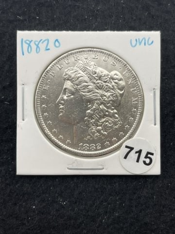 1882 O UNC Morgan Silver Dollar Coin (1 of 2)