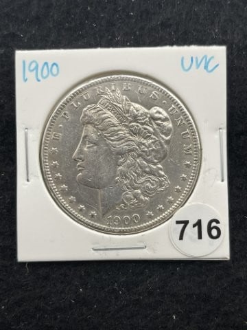 1900 UNC Morgan Silver Dollar Coin (1 of 2)
