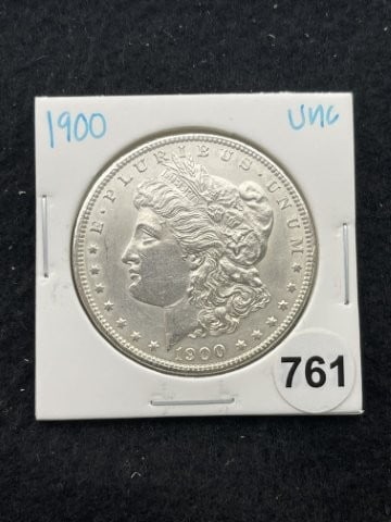 1900 UNC Morgan Silver Dollar Coin (1 of 2)