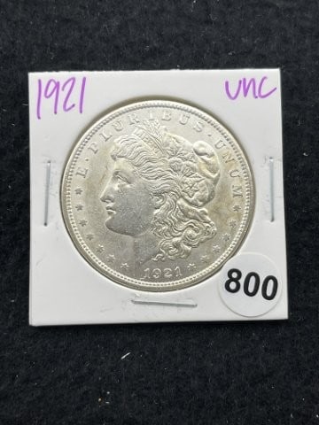 1921 UNC Morgan Silver Dollar Coin (1 of 2)