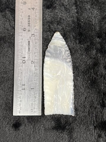 Clovis Indian Artifact Arrowhead: KEY WORDS: INDIAN ARTIFACT ARTIFACTS ARROWHEAD ARROWHEADS NATIVE AMERICAN MISSISSIPPIAN QUAPAW CADDO POTTERY COINS MORGAN DOLLAR PEACE DOLLAR SILVER COINS. All coins have been Sigma tested for