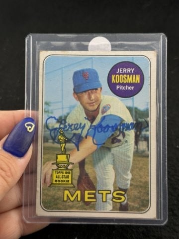 Jerry Koosman Hand Signed Authentic Autograph: KEY WORDS: INDIAN ARTIFACT ARTIFACTS ARROWHEAD ARROWHEADS NATIVE AMERICAN MISSISSIPPIAN QUAPAW CADDO POTTERY COINS MORGAN DOLLAR PEACE DOLLAR SILVER COINS. All coins have been Sigma tested for