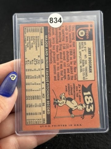Jerry Koosman Hand Signed Authentic Autograph - 2