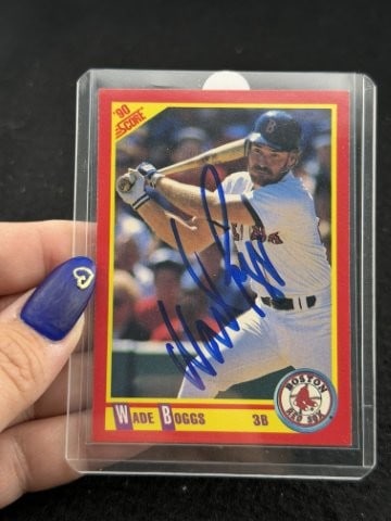 Wade Boggs Hand Signed Authentic Autograph (1 of 2)