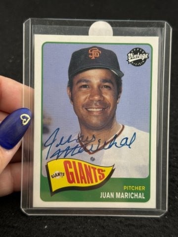 Juan Marichal Hand Signed Authentic Autograph: KEY WORDS: INDIAN ARTIFACT ARTIFACTS ARROWHEAD ARROWHEADS NATIVE AMERICAN MISSISSIPPIAN QUAPAW CADDO POTTERY COINS MORGAN DOLLAR PEACE DOLLAR SILVER COINS. All coins have been Sigma tested for authent