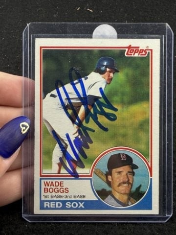 Wade Boggs Hand Signed Authentic Autograph (1 of 2)